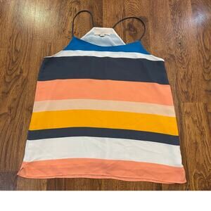 Loft Women's Lightweight Striped Tank Top - Size Small - Colorful Fashion